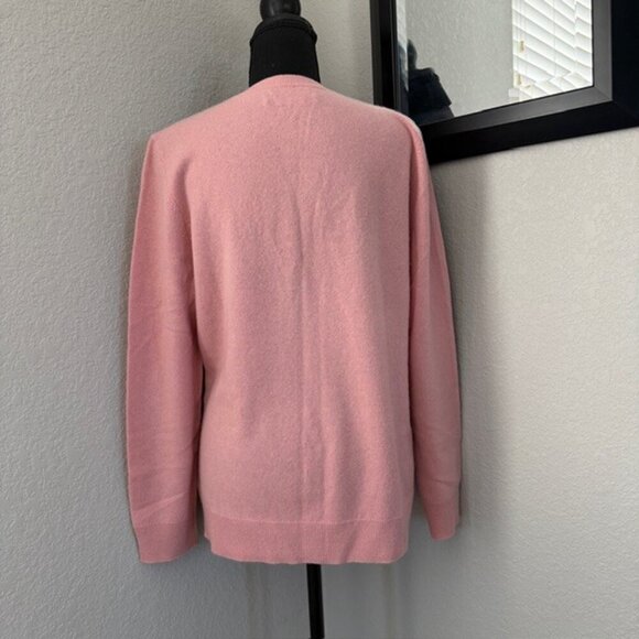 APT 9 Cashmere Crew Neck Sweater Pink Large - Picture 4 of 10